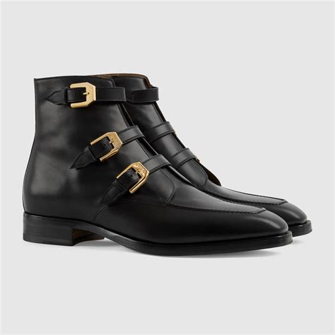 gucci mens buckle boots